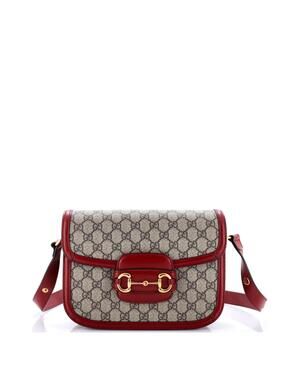 Gucci Horsebit Shoulder Bag Gg Coated #348339G21B